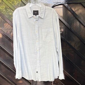 Rails Wyatt Oxford - Light Blue Casual Button Down Shirt